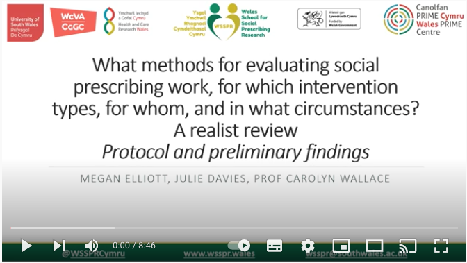 What methods for evaluating social prescribing work